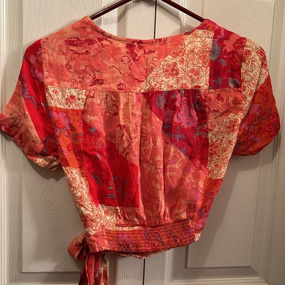 NWT free people paisley wrap crop Size:XS BUT WILL FIT SMALL pit to pit 18” - Picture 8 of 8